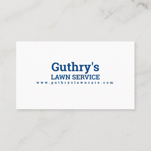 Lawn Service Visitekaartje met groen en blauw (Achterkant)