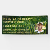 Lawn Services Aangepaste Foto Landscaping Yard Car Spandoek (Horizontaal)