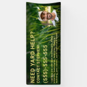 Lawn Services Aangepaste Foto Landscaping Yard Car Spandoek (Verticaal)