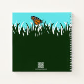 Lawn Silhouette Butterfly Promotional Notitieboek (Achterkant)