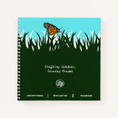 Lawn Silhouette Butterfly Promotional Notitieboek (Voorkant)