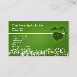 Lawn Sprinkler bewerkbaar visitekaartje