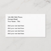 Lawn Sprinklers Irrigation Services Visitekaartje (Achterkant)