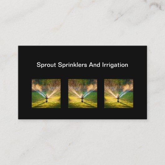 Lawn Sprinklers Irrigation Services Visitekaartje (Voorkant)