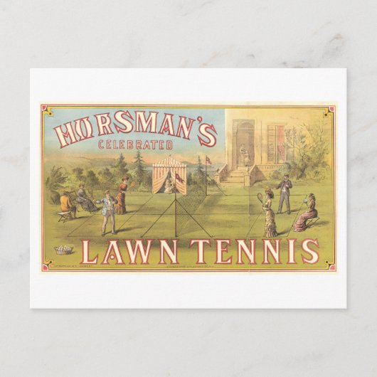  Lawn Tennis Advertentie Lithografie Briefkaart (Voorkant)