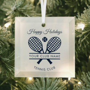 Lawn Tennis Country Club Prettig Kerstfeest Glas Ornament
