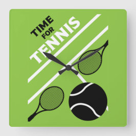 Lawn Tennis-spelers Vierkante Klok