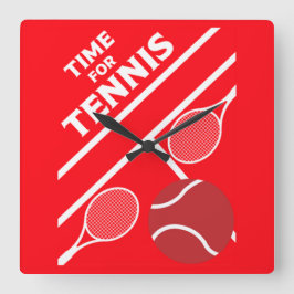 Lawn Tennis-spelers Vierkante Klok