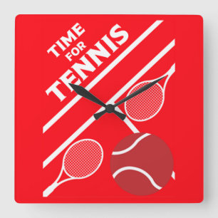 Lawn Tennis-spelers Vierkante Klok