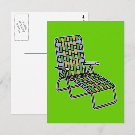 Lawn Voorzitter Chaise Lounge Briefkaart (Voorkant / Achterkant)