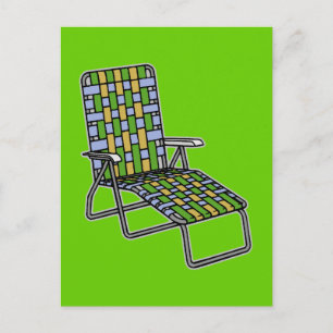 Lawn Voorzitter Chaise Lounge Briefkaart