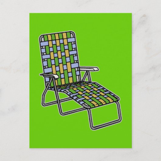 Lawn Voorzitter Chaise Lounge Briefkaart (Voorkant)