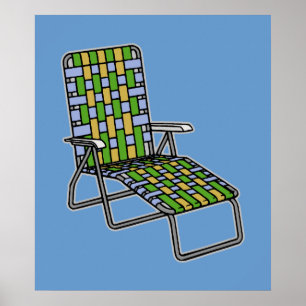 Lawn Voorzitter Chaise Lounge Poster