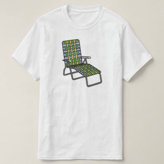 Lawn Voorzitter Chaise Lounge T-shirt (Design voorkant)