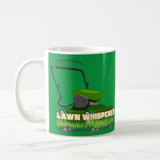 LAWN WHISPERER grappig cadeau voor tuinieren Koffiemok (Links)