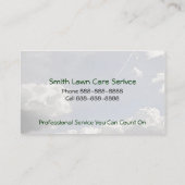 Lawn Yard Maintenance Services Visitekaartje (Achterkant)