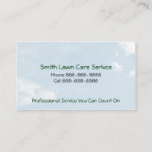 Lawn Yard Maintenance Services Visitekaartje (Achterkant)