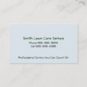 Lawn Yard Maintenance Services Visitekaartje (Achterkant)