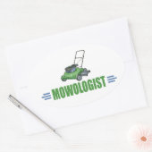Lawn Yard Mowing, Mow Lawns, Landscaping Lawn Care Ovale Sticker (Envelop)
