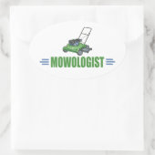 Lawn Yard Mowing, Mow Lawns, Landscaping Lawn Care Ovale Sticker (Tas)