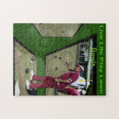 Lawnbowlers die gekweekte Bowls afspelen, Legpuzzel (Horizontaal)
