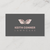 Lawncare & Landscaping Roos Gold Glitter Visitekaartje (Voorkant)