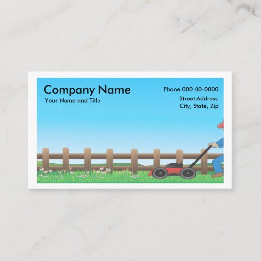 Lawncare visitekaartje (Voorkant)