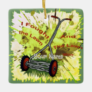 Lawnmaaier Papa   Keramisch Ornament