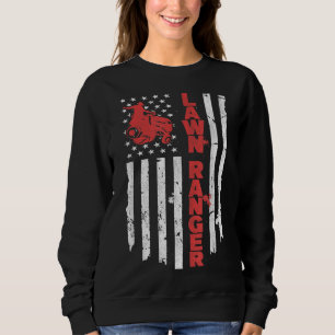 Lawnmower American Flag USA Garden Lawn Mowing Law Trui