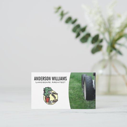 Lawnmower | Gereedschap voor tuinbouw | Landschaps Visitekaartje (Staand voorkant)