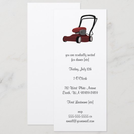Lawnmower Kaart (Voorkant / Achterkant)