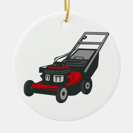Lawnmower Keramisch Ornament (Voorkant)