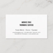 Lawnmower | Landschapsontwerp | VISITEKAARTJE (Achterkant)