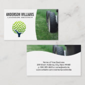 Lawnmower | Logo met gestyleerde bomen Visitekaartje (Voorkant / Achterkant)
