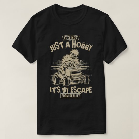 Lawnmower Racing Escape T-shirt (Design voorkant)