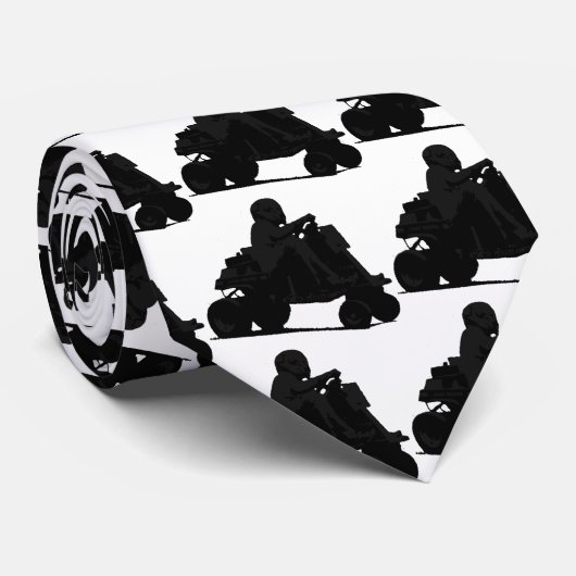 Lawnmower Racing Stropdas (Opgerold)