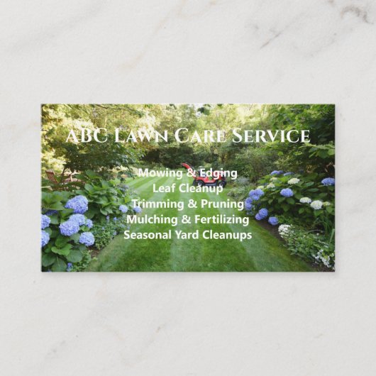 Lawnpro Premium Service Visitekaartje (Voorkant)