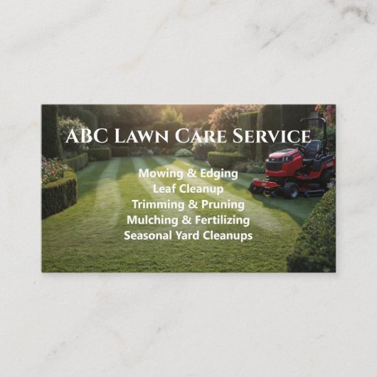 Lawnpro Premium Service Visitekaartje (Voorkant)