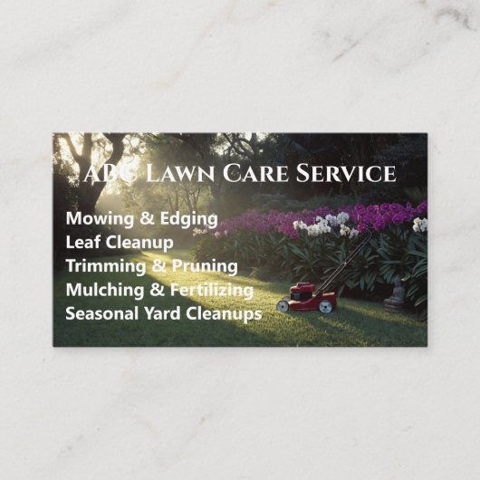 Lawnpro Premium Service Visitekaartje (Voorkant)