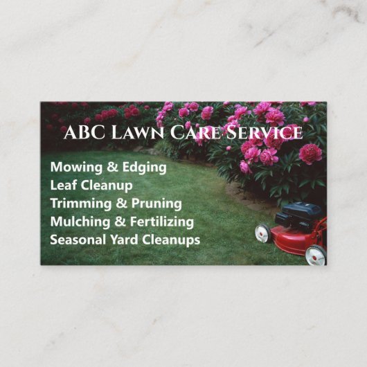 Lawnpro Premium Service Visitekaartje (Voorkant)