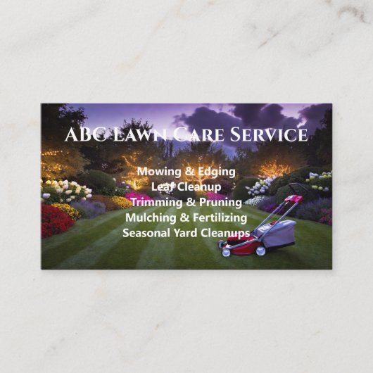 Lawnpro Premium Service Visitekaartje (Voorkant)