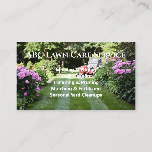 Lawnpro Premium Service Visitekaartje (Voorkant)