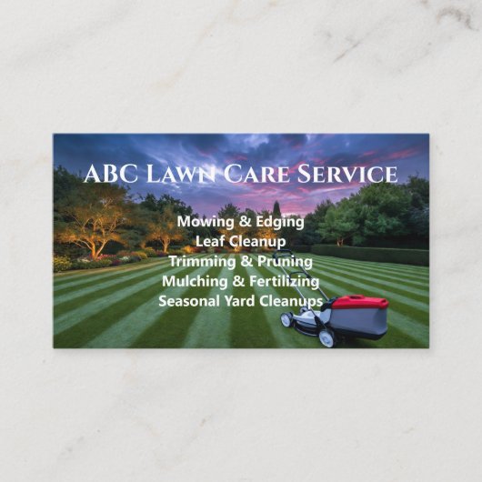 Lawnpro Premium Service Visitekaartje (Voorkant)