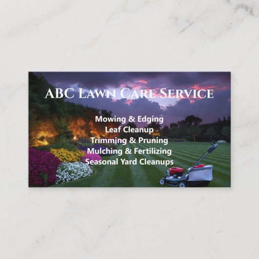Lawnpro Premium Service Visitekaartje (Voorkant)