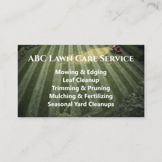 Lawnpro Premium Service Visitekaartje (Voorkant)