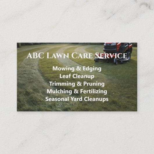 Lawnpro Premium Service Visitekaartje (Voorkant)