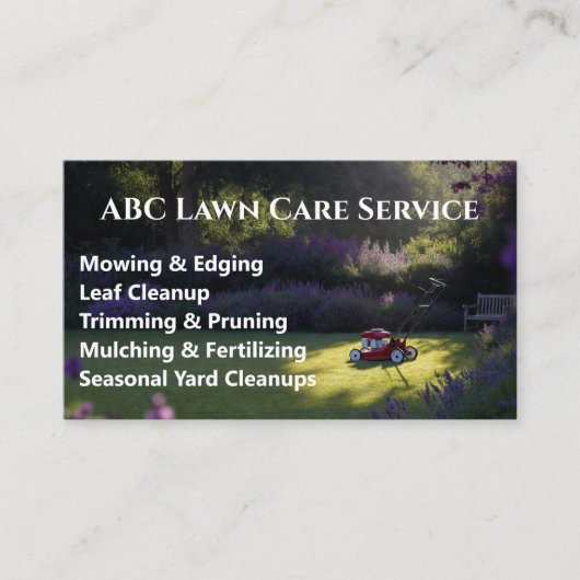 Lawnpro Premium Service Visitekaartje (Voorkant)