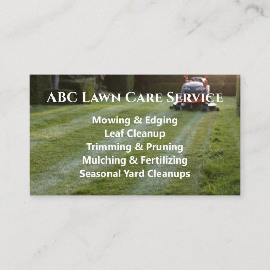 Lawnpro Premium Service Visitekaartje (Voorkant)
