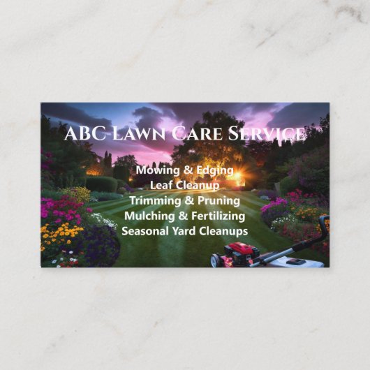Lawnpro Premium Service Visitekaartje (Voorkant)