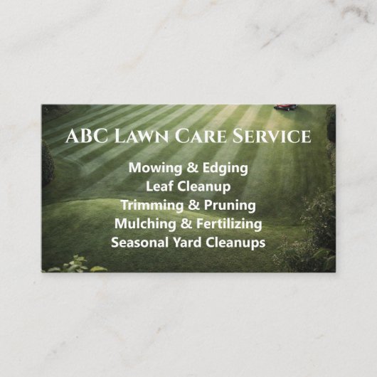 Lawnpro Premium Service Visitekaartje (Voorkant)